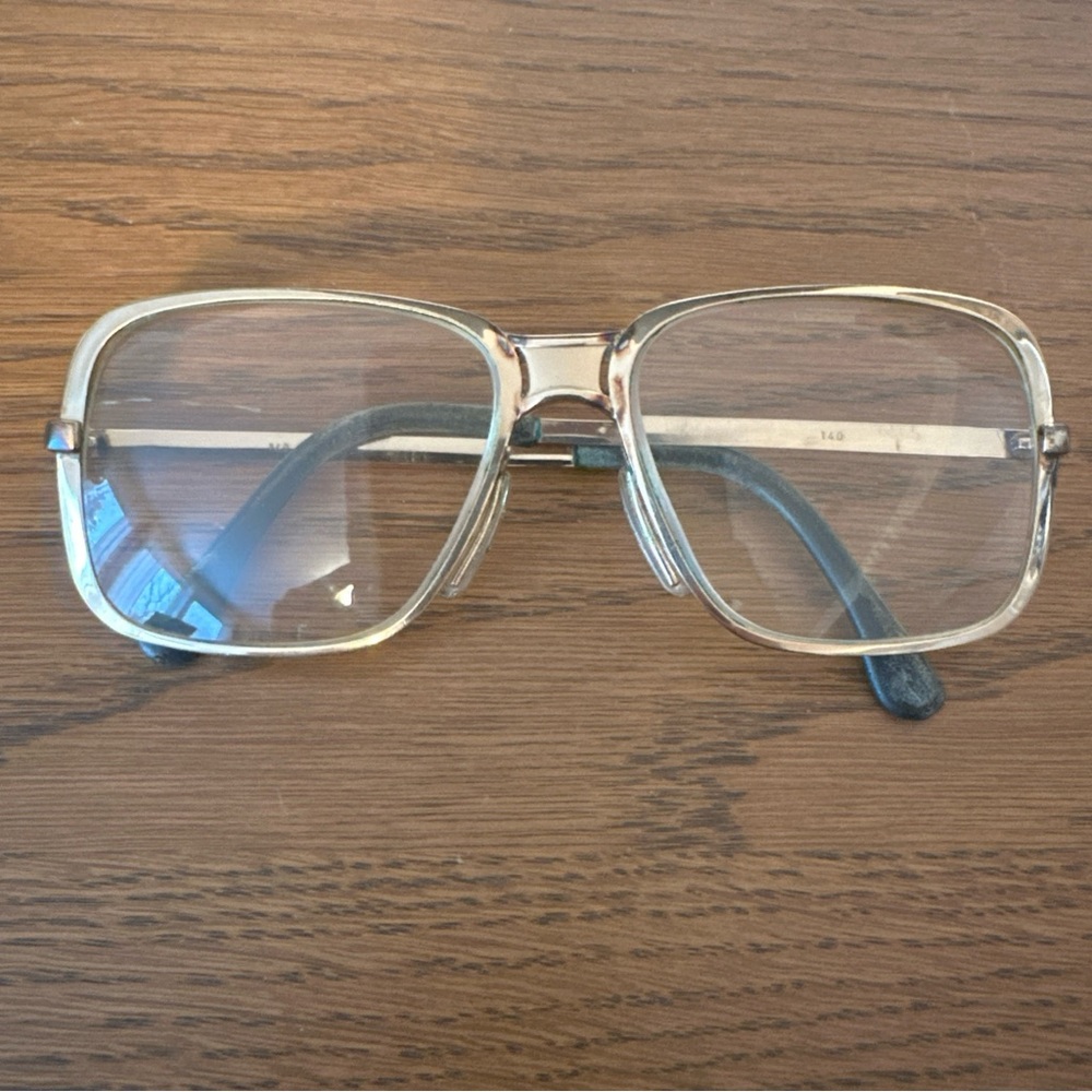Vintage MARWITZ Germany 7608 Gold Pilot 140mm Eyeglasses Oversized 1980s Unisex